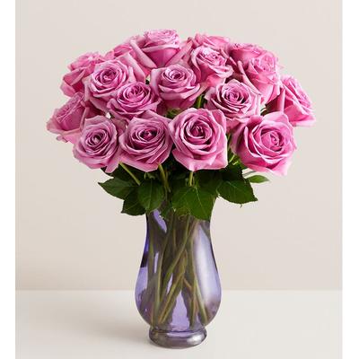 1-800-Flowers Flower Delivery Passion For Purple Roses 24 Stems W/ Purple Vase