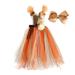 TAIAOJING Toddler Girls Floral Casual Dress Dress Summer Fashion Casual Princess Dress Tutu Mesh Dress Outwear With Hair Clip 4-5 Years