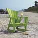 Uwharrie Chair Wave Wood Rocking Adirondack Chair in Blue | Wayfair 7012-026 wash-right-side