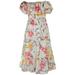 Girls Dresses Chiffon Summer Foreign Style Mid Length Beach Off Shoulder Floral Big Is Suitable As Flower Wedding Dresses For Toddler Girls