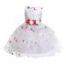 Girls Dresses 2-10Y Kid Sleeveless Floral Embroidered Tulle Ball Gown Princess Prom Outfits Clothes Dresses For Toddler Girls