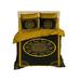East Urban Home Jaar Black/Gold Microfiber 3 Piece Duvet Cover Set Microfiber in Yellow | 94" x 87" Duvet Cover + 2 Standard Pillowcases | Wayfair