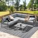 Costway 4PCS Patio Furniture Set Aluminum Frame Loveseat Coffee Table - See Details