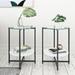 Transparent end table glass coffee table round top office table