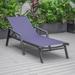 LeisureMod Marlin Patio Chaise Lounge Chair With Arms Aluminum Frame