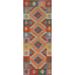Reversible Kilim Oriental Runner Rug Hand-Woven Geometric Wool Carpet - 2'2"x 6'8"