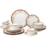 24 Piece Dinnerware Set-Bone China, Service for 4 by Lorren Home Trends