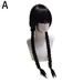 Wednesday Addams Wig with Wig Cap Black Wigs For Wednesday CostuP0 A4P7