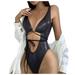 KaLI_store Tummy Control Swimsuits for Women Women s Vintage Ruched Padded Push Up One Piece Swimsuits Tummy Control Swimdress Bathing Suits Black S