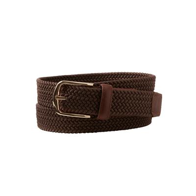 Men's Big & Tall Elastic Braided Belt by KingSize in Brown (Size 5XL)