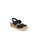 Women's Remix Sandal by BZees in Black Fabric (Size 6 1/2 M)