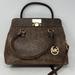 Michael Kors Bags | Michael Kors Burnished Python Astrid Leather Bag In Euc. | Color: Black/Brown | Size: See Description