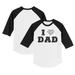 Youth Tiny Turnip White/Black Chicago White Sox I Love Dad 3/4-Sleeve Raglan Logo T-Shirt