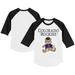 Infant Tiny Turnip White/Black Colorado Rockies Teddy Boy Raglan 3/4 Sleeve T-Shirt