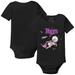 Infant Tiny Turnip Black Tampa Bay Rays Space Unicorn Bodysuit