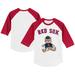 Youth Tiny Turnip White/Red Boston Red Sox Teddy Boy 3/4-Sleeve Raglan T-Shirt