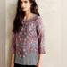 Anthropologie Tops | Mauve For Anthropologie 100% Silk Sidney Blouse Top Size 6 | Color: Blue/Pink | Size: 6