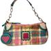 Dooney & Bourke Bags | Dooney & Bourke Plaid Canvas Handbag Purse Rainbow Zip.Pre- Owned. | Color: Cream/Pink | Size: Os