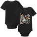 Infant Tiny Turnip Black Chicago White Sox Peace Love Baseball Bodysuit