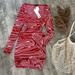 Zara Dresses | Nwt Zara Mini Jacquard Knit Mini Dress With Sweetheart Neckline Size S | Color: Red/White | Size: S