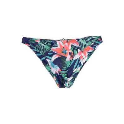 Cupshe Swimsuit Bottoms: Blue Floral Swimwear - Women's Size Large