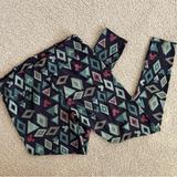 Lularoe Pants & Jumpsuits | Disney Lularoe Mickey Mouse Green Purple Pink Leggings Size Tall & Curvy | Color: Green/Purple | Size: Tc