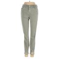 J Brand Jeans - High Rise Skinny Leg Denim: Green Bottoms - Women's Size 26 - Distressed Wash