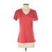 Nike Active T-Shirt: Red Activewear - Women's Size Small