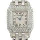 Cartier Mini Panth??re Diamond Bezel WF3210F3 K18 White Gold x Quartz Analog Display Women's Silver Dial Watch