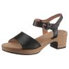 Sandalette GABOR "KRETA", Damen, Gr. 40, schwarz, Kalbsleder, unifarben, klassisch, Schuhe, Blockabsatz, Sommerschuh, Sandale mit Zierschnalle, Weite G (weit)