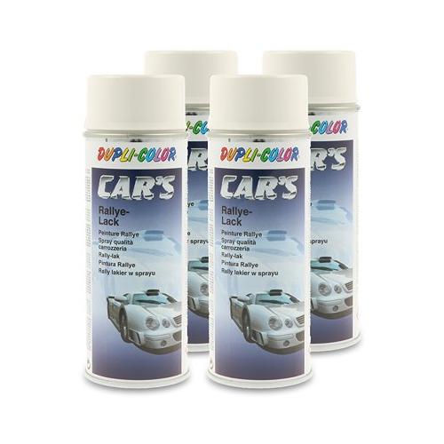 DUPLI COLOR 4x 400 ml CAR'S Rallye-Lack Spraydose weiß glänzend 385896