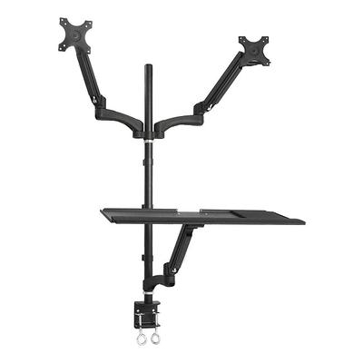 TygerClaw Double extending arms monitor desk /sit-stand workstation(black) - 40.50 inches