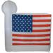 6' Inflatable Fourth of July Lighted American Flag Yard Art Decoration