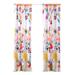 Minsk 84 Inch Window Two Panel Curtains, Bright Flower Patterns, Vibrant Colors