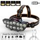 Occkic Rechargeable Headlamp 12 LED Bright Headlamp Flashlight USB Rechargeable Waterproof Head Lamp for Outdoor Camping Hunting Running Hiking Fishing Headlamps for Adults