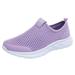 adviicd Tennis Shoes Womens Womens Platform Sneakers Casual Women s Leisure Fashion Outdoor Shoes Breathable Slip-on Women s Purple 7.5