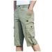 Fanxing Men Plus Shorts Hiking Tactical Cargo Shorts Pants Quick Dry Outdoor Golf Shorts with Pockets for Work Camping Fishing Green XXXL