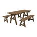 Loon Peak® Summerhill 3 Piece Outdoor Picnic Table Wood in Brown | 70" L x 27" W x 30" H | Wayfair LNPK6230 38758010