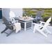 LuXeo Park City 42" Square Two-Tone Fire Pit Outdoor Table w/ 4 Balboa Folding Chairs Plastic | Wayfair 42-WGG-21-2W2G