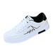 KaLI_store Mens Casual Shoes Sneakers for Mens Casual Dress Shoes Fashion Sneakers Dress Leather Walking Shoes White 8.5