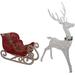 Northlight Seasonal Lighted Reindeer Figurine Plastic in White | 51 H x 27.5 W x 11.75 D in | Wayfair NORTHLIGHT Y93946