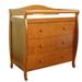 Harriet Bee Briney Changing Table Dresser Wood in Brown/Red | 39 H x 36 W x 23 D in | Wayfair 15E8E7734DBA42D3BF0C8FB51599D48E