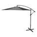 Arlmont & Co. 9.5' Folding Offset Cantilever Outdoor Patio Umbrella w/ Crank Opening Metal in Gray | 95 H x 115 W x 115 D in | Wayfair