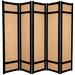 World Menagerie Clarke 51" W x 71" H 3 - Panel Solid Wood & Jute Folding Room Divider Wood in Brown | 71 H x 51 W x 1 D in | Wayfair