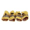 LA TALUS 4Pcs/Set Pet Dog Puppy Non-Slip Soft Shoes Covers Rain Boots Footwear for Home Yellow 4 without Velvet*