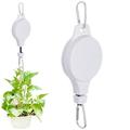 Elbourn 1PC Retractable Pulley Heavy Duty Hanging Flower Basket Hanger Hooks for Garden Baskets Pots and Birds Feeder