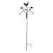 Panacea 78 in. Steel Rooster Weathervane Double Shepherd Hook Rust