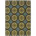 HomeRoots 506763 5 x 8 ft. Blue Floral Stain Resistant Indoor & Outdoor Rectangle Area Rug
