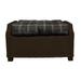 RSH Dcor Indoor Outdoor Single Tufted Ottoman Replacement Cushion **Cushion Only** 21 x 17 Brandin Twilight Grey Plaid