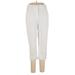 Counterparts Khaki Pant Straight Leg Cropped: White Print Bottoms - Women's Size 12